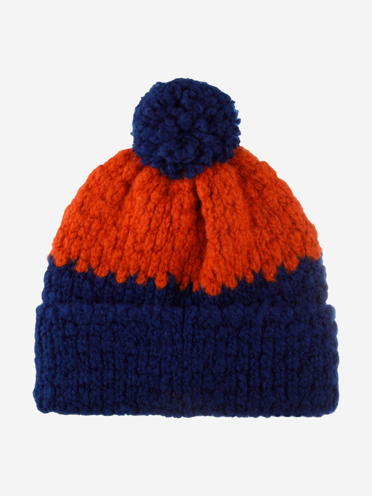 Шапка с отворотом STETSON 8599393 BEANIE POMPOM STETSON FREESTYLE (синий)