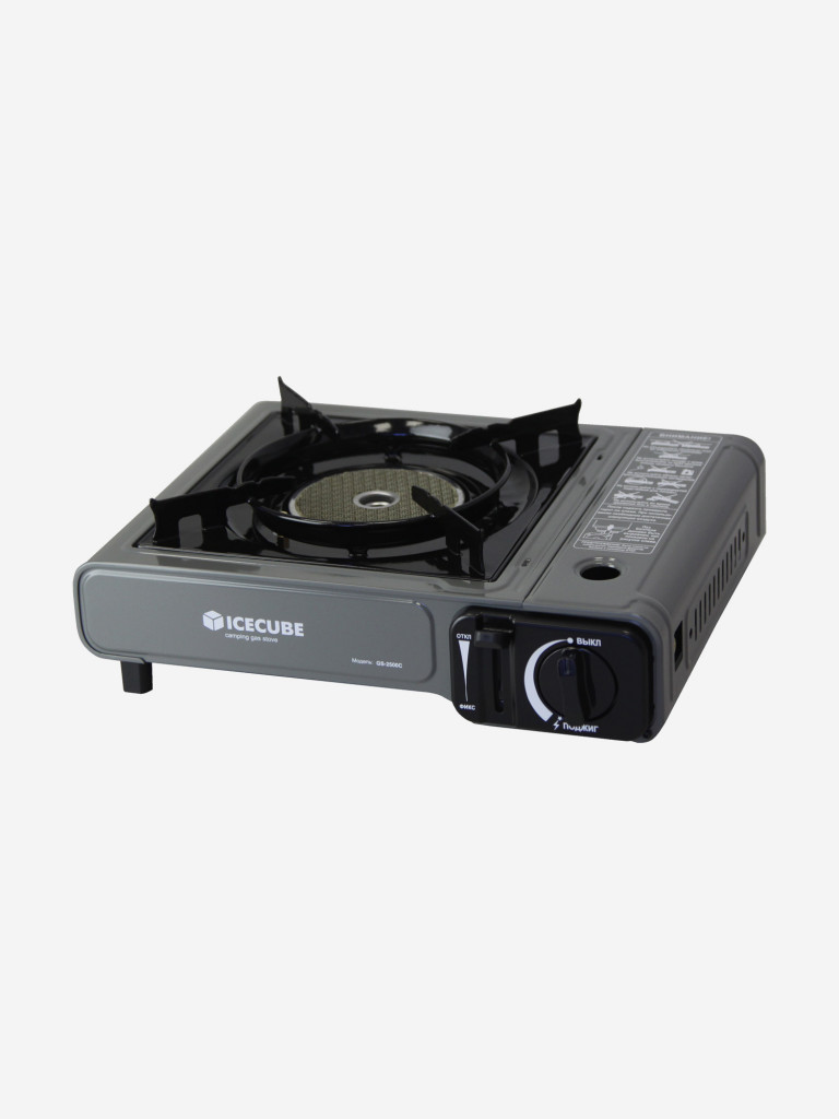Газовая плита Ice Cube GS-2500, керамическая горелка, 2.3 кВт, 165 г/ч (+переходник)