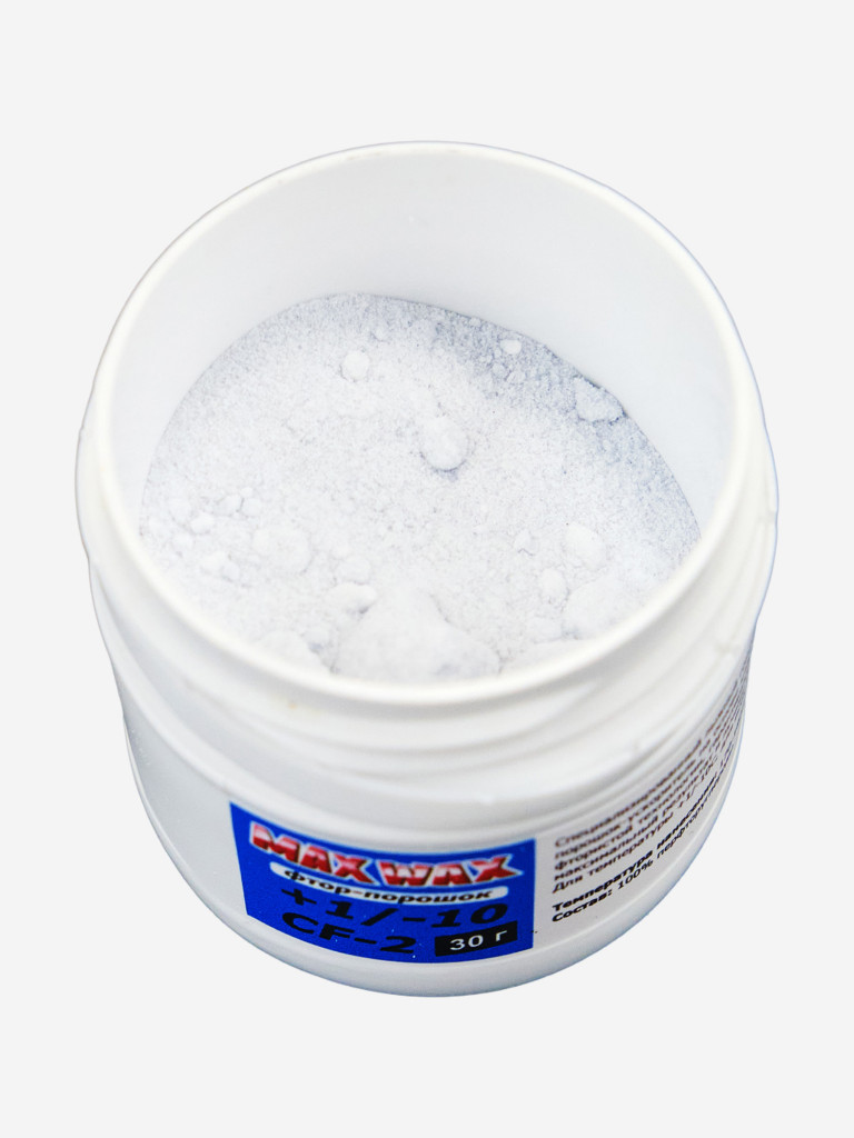 Фтор-порошок ускоритель для лыж MAX WAX Race Powder CF-2 +1/-10, 30г