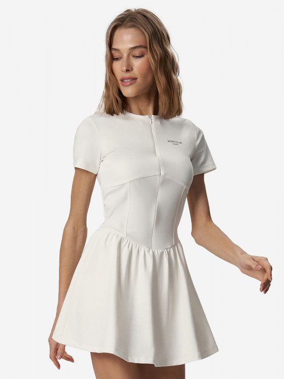 Платье-комбинезон «Body Serve» в молочном цвете