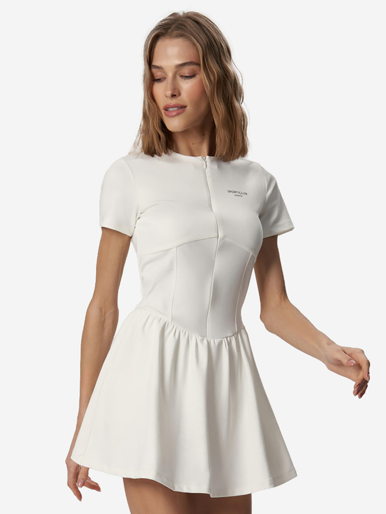 Платье-комбинезон «Body Serve» в молочном цвете