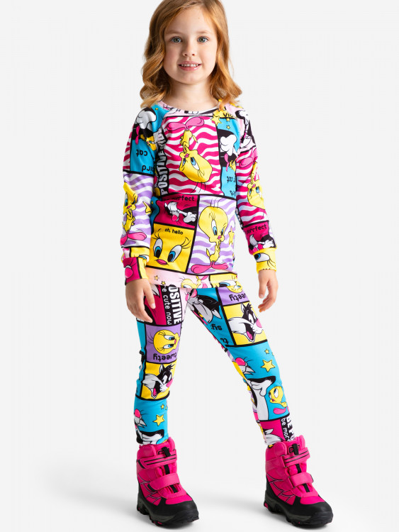 Термокомплект для девочек: брюки, толстовка PlayToday