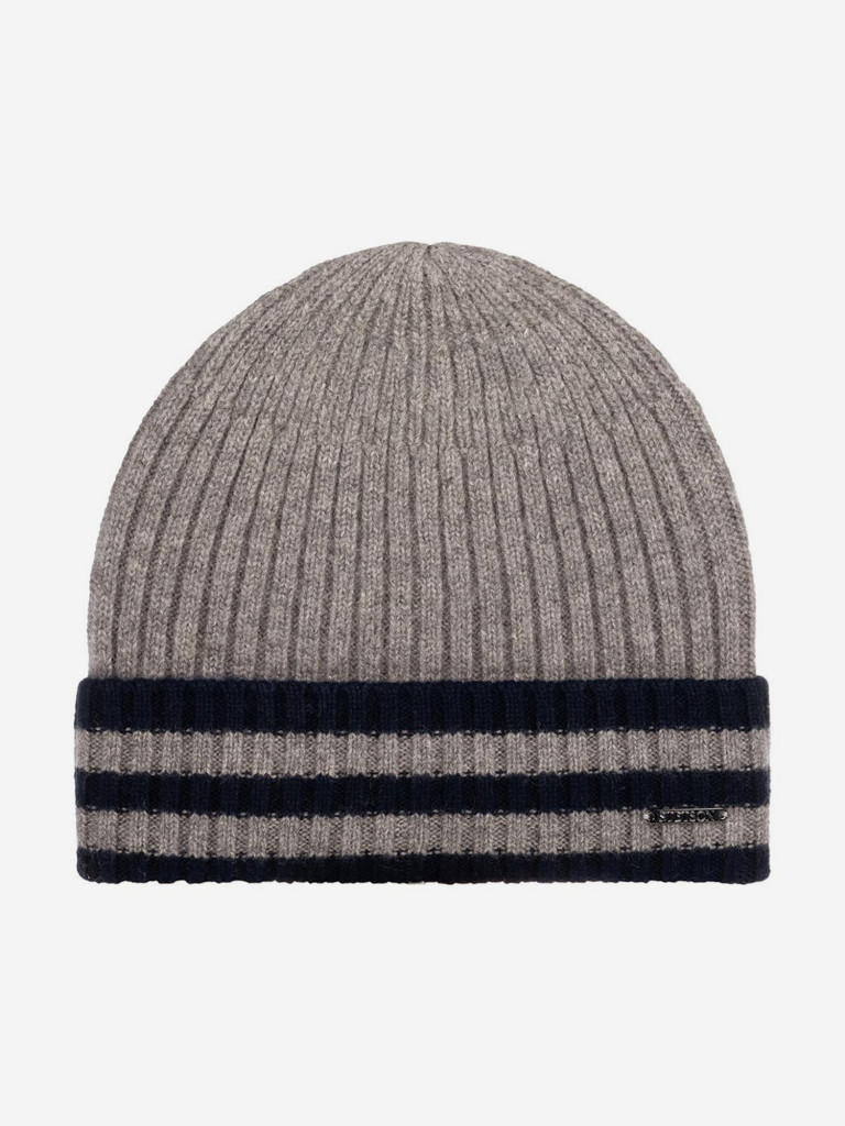 Шапка с отворотом STETSON 8599212 BEANIE CASHMERE (серый)