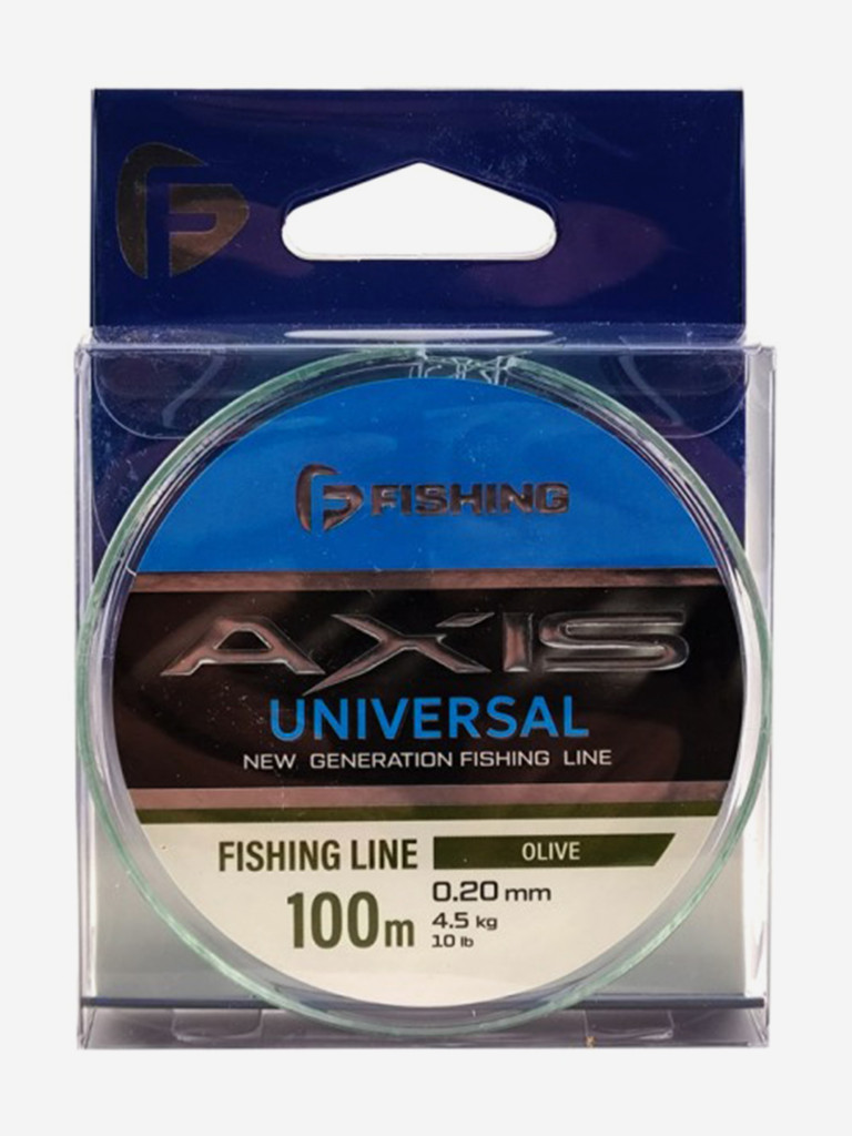 Леска F-FISHING Axis Universal Line Olive 100м 0,20мм 4,5кг/10lb