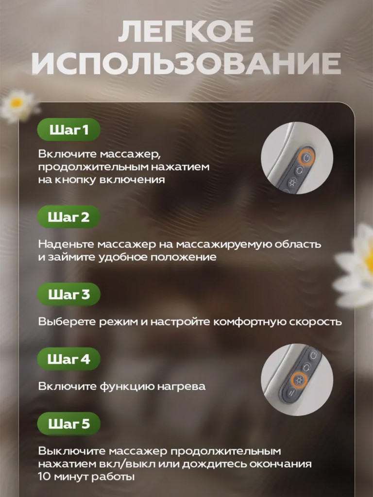 Массажер для шеи, спины и тела электрический беспроводной