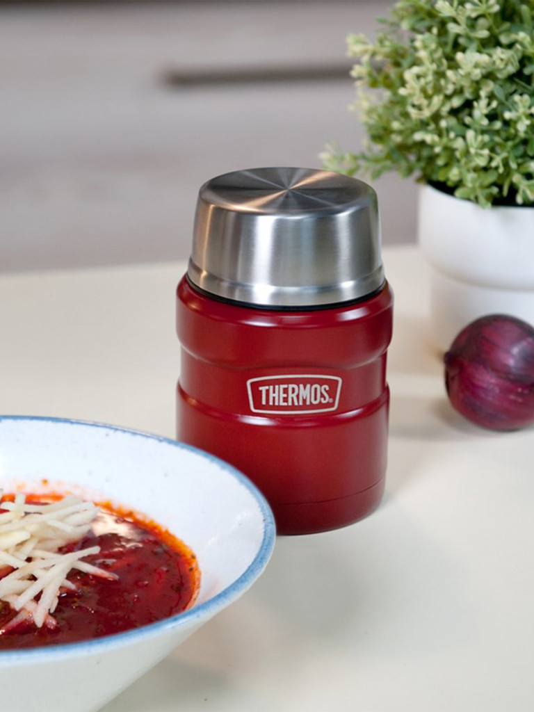 Термос для еды 470 мл THERMOS KING-3000 красный