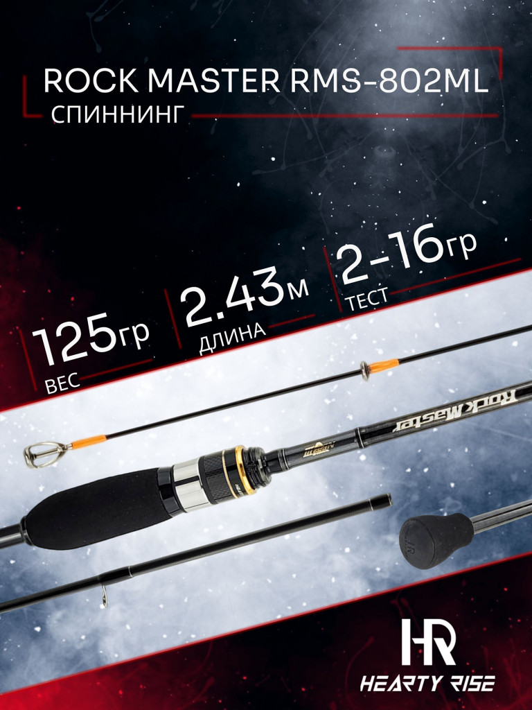 Спиннинг Hearty Rise ROCK MASTER Travel RMS-785L 2.34м. тест 0.6 - 12 гр.