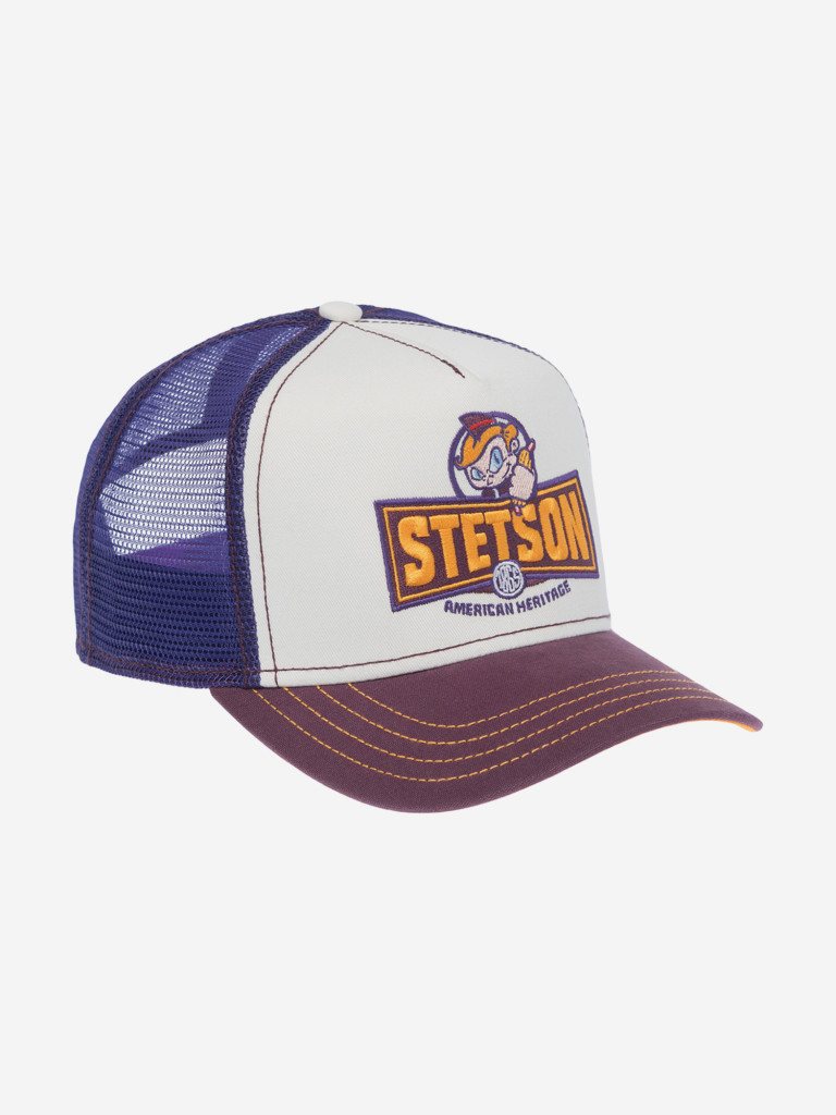Бейсболка с сеточкой STETSON 7741109K TRUCKER CAP HOTDOG (малиновый)