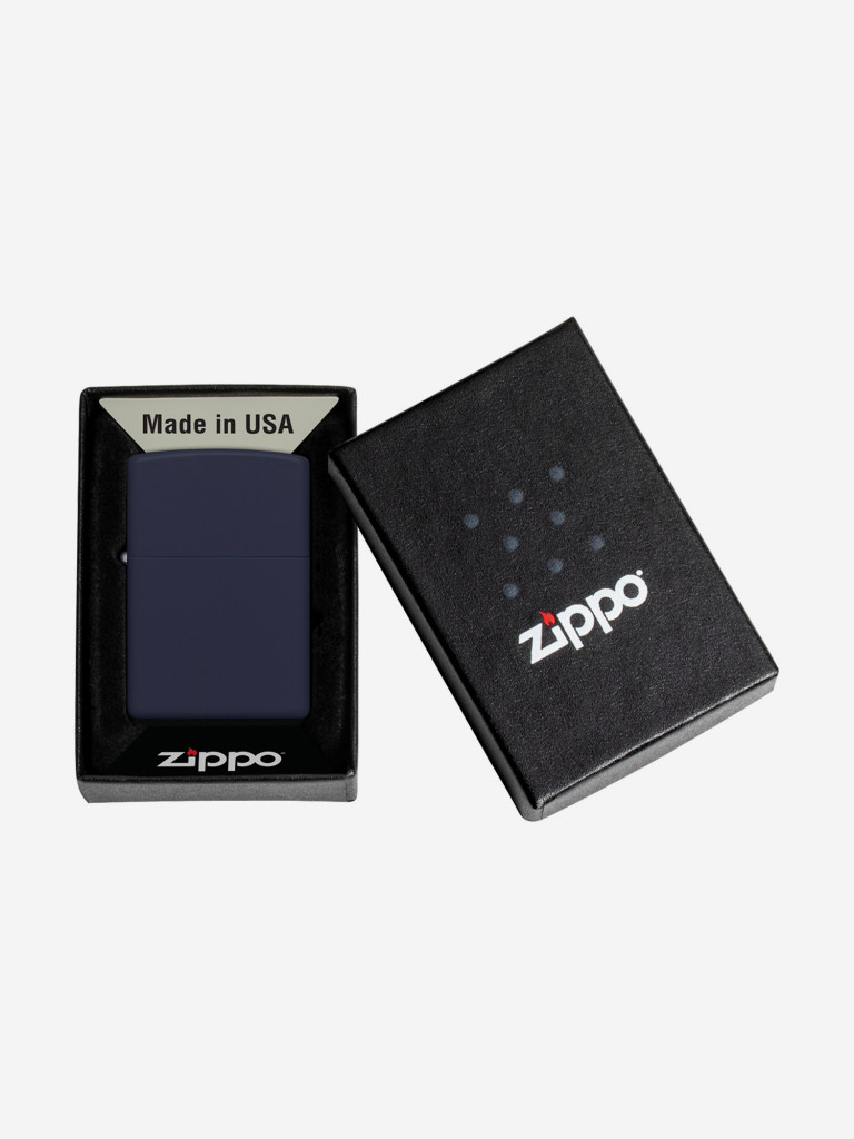 Зажигалка Zippo 239 Classic Navy Matte, синяя матовая