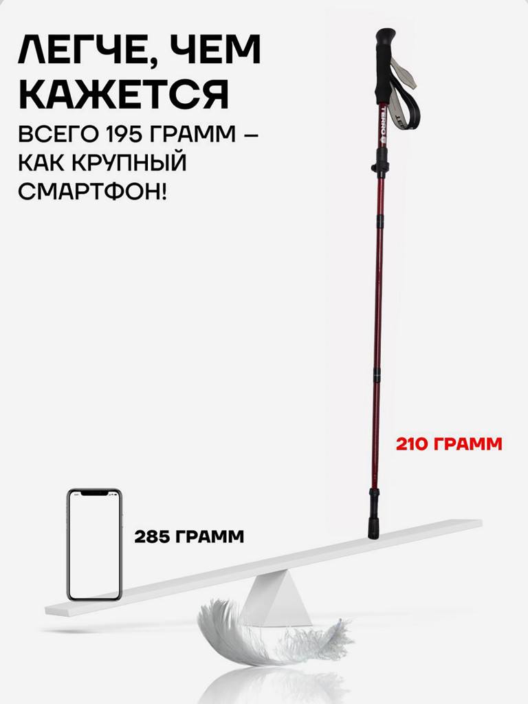 Палки для скандинавской ходьбы - карбоновые складные