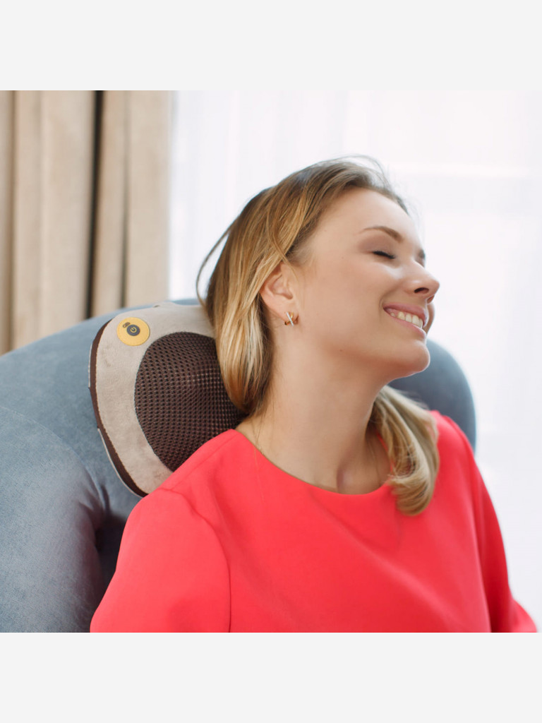 Массажная подушка GESS uShiatsu, электрический массажер для тела