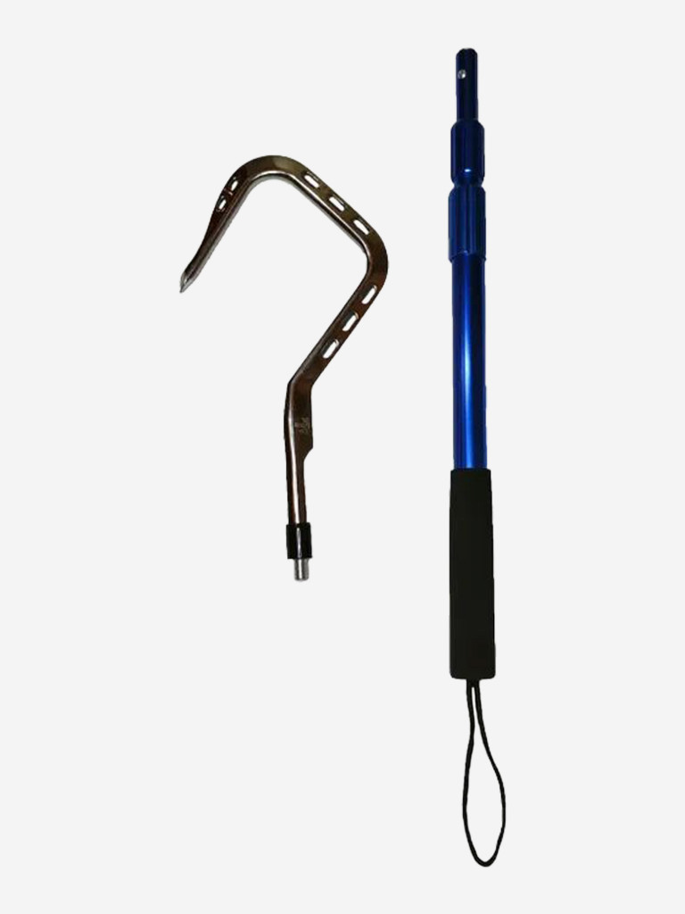 Багор BLUE MARLIN, голова 5" дюймов, из нержавеющей стали 304, раздвижной, с ручкой из морского алюминия, длина 55-150см
