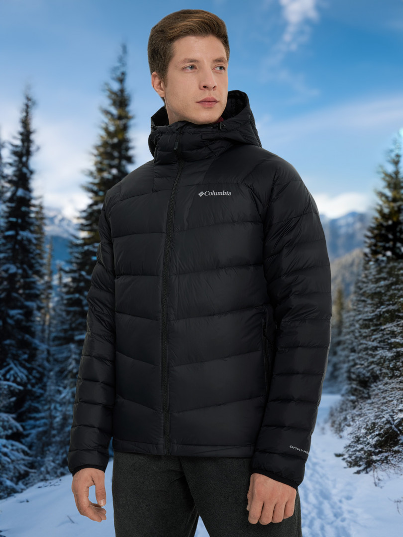 фото Пуховик мужской columbia centennial creek iii down hooded jacket, черный