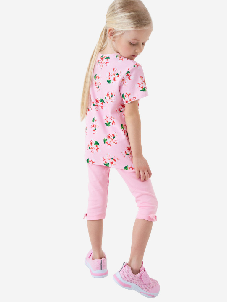 Комплект для девочек: футболка, легинсы укороченные PlayToday