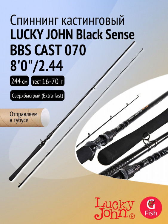 Спиннинг кастинговый LJ Black Sense BBS CAST 070 8'0"/2.44