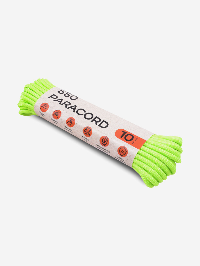 Паракорд 550 T-Gear x CORD nylon 10м (Neon Green)