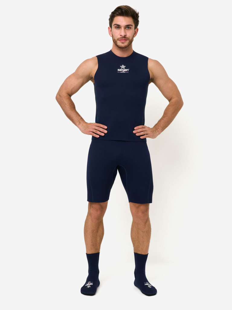 Неопреновые носки 2мм унисекс для водного спорта SARGAN Sport Темно-Синий