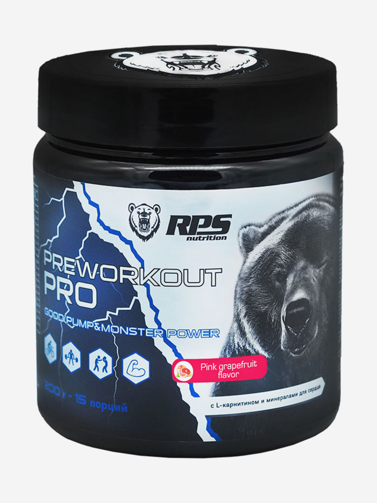 Предтренировочный комплекс PRE Workout PRO RPS Nutrition 200 гр Розовый Грейпфрут