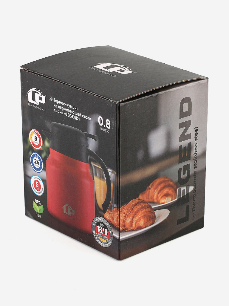 Термокувшин LP Thermoproducts Legend 0.8 л, красный