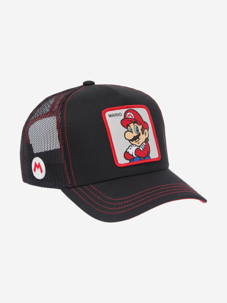 Бейсболка с сеточкой CAPSLAB CL/SMB/1/MAR2 Super Mario Mario (черный)