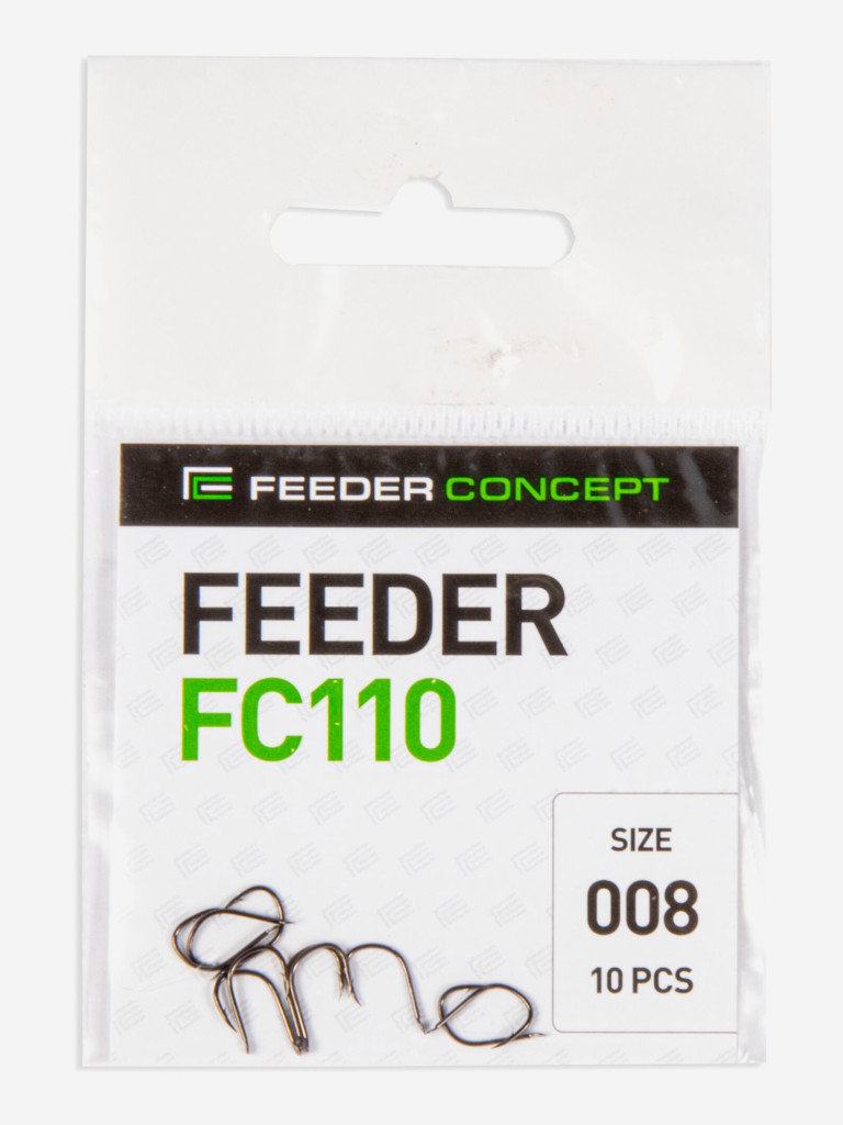 Крючки рыболовные Feeder Concept FC110 рыболовные №008 для фидера и поплавочной ловли, набор 50 штук
