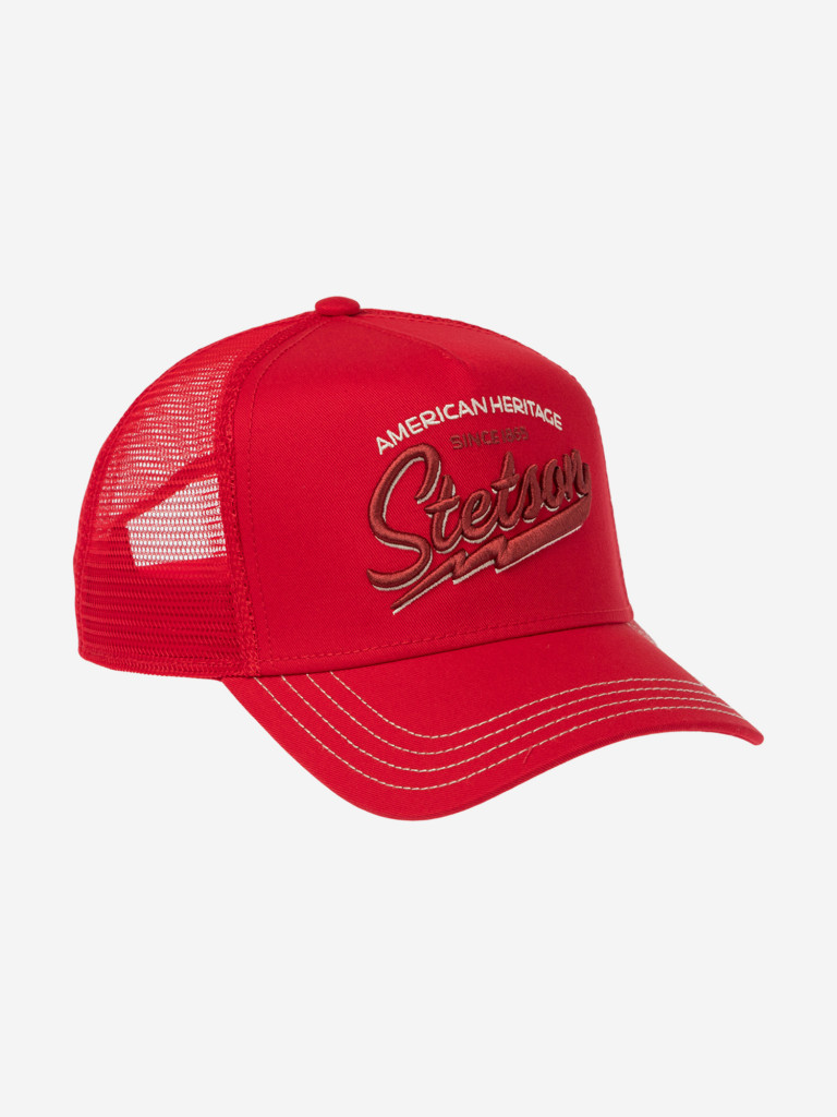 Бейсболка с сеточкой STETSON 7751171 TRUCKER CAP AMERICAN HERITAGE CLASSIC (красный)
