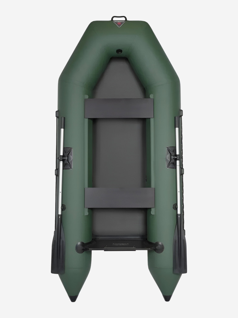 Лодка ПВХ надувная под мотор Yukona 280 TL двухместная для рыбалки, зеленая
