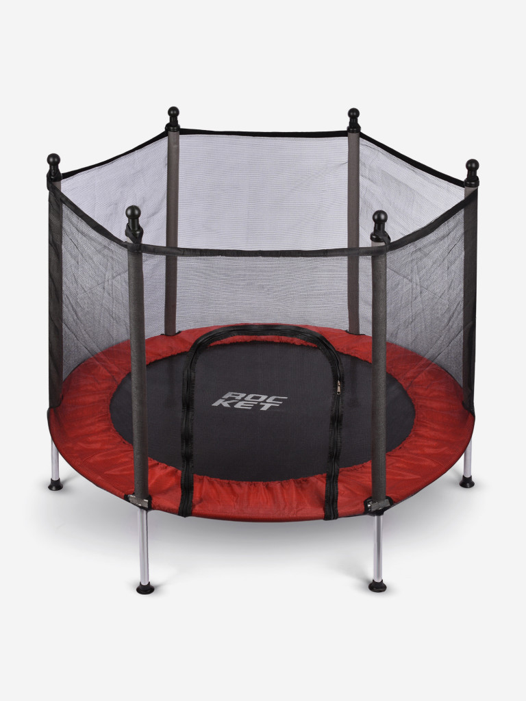 Батут ROCKET, d=140, внешняя сетка высотой 88 см., общая высота 122 см. красный