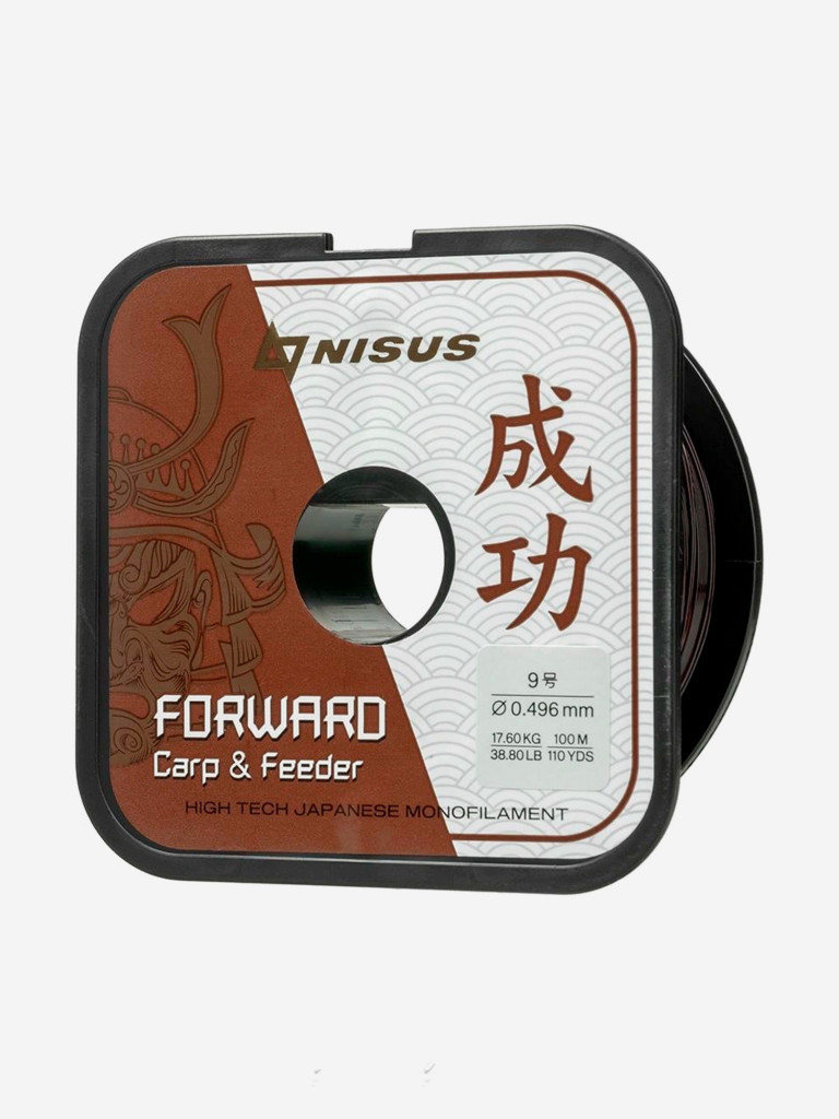 Леска для рыбалки Nisus FORWARD Carp&Feeder Nylon 0,496мм, 100м, 17,6кг, темно-коричневый