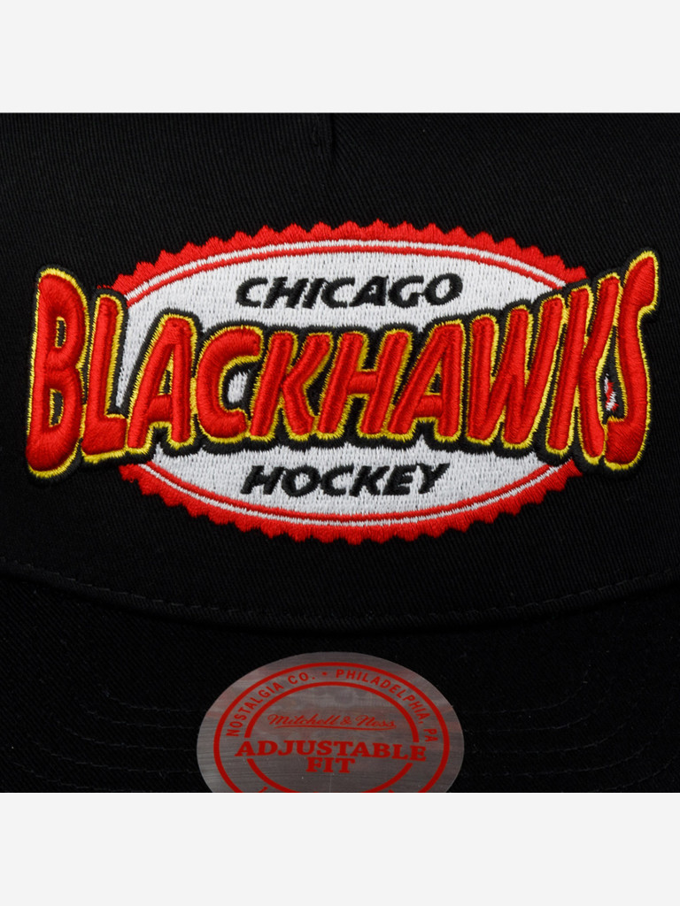 Бейсболка с сеточкой MITCHELL NESS HHSS5766-CBHYYPPPBLCK Chicago Blackhawks NHL