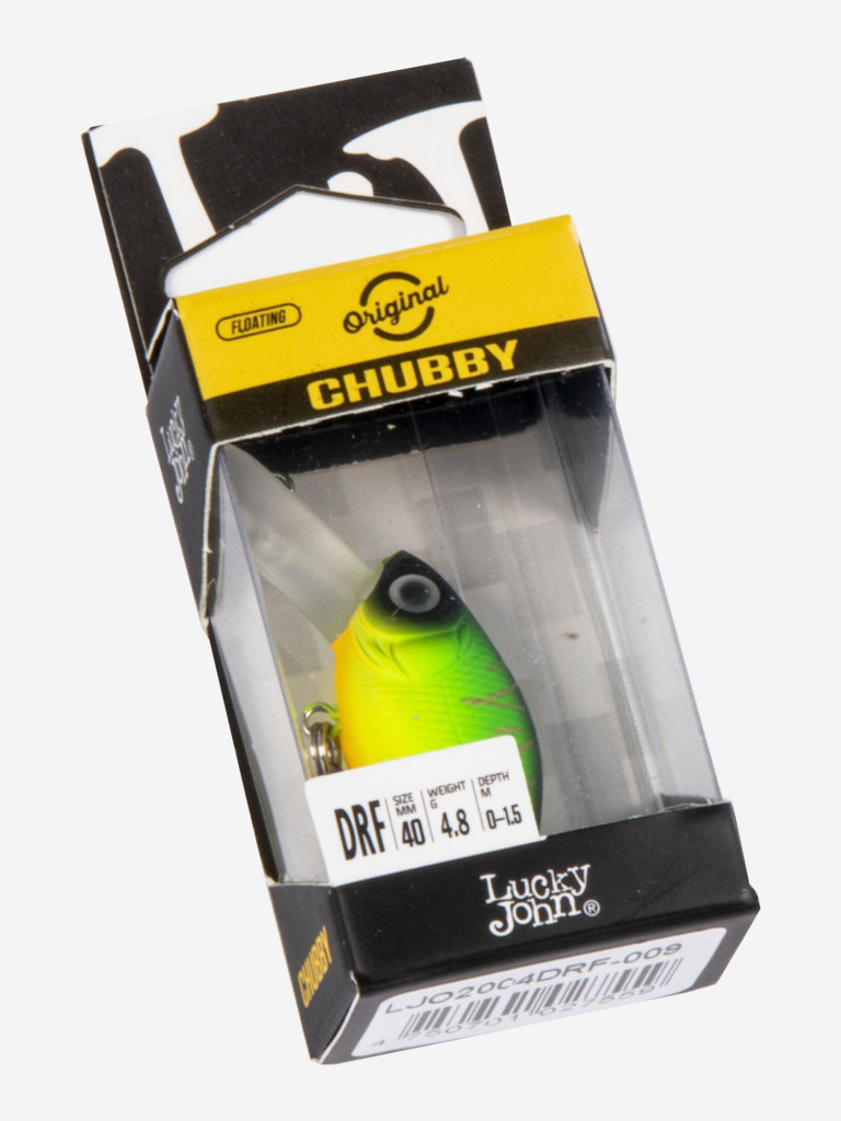 Воблер LUCKY JOHN Original CHUBBY DR F, длина 04 см,, крэнк для щуки, голавля, жереха, язя, окуня