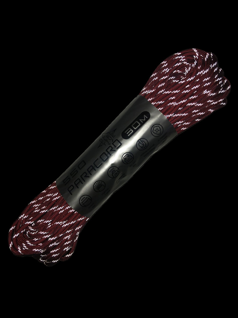 Паракорд 550 CORD nylon 30м RUS световозвращающий (red)