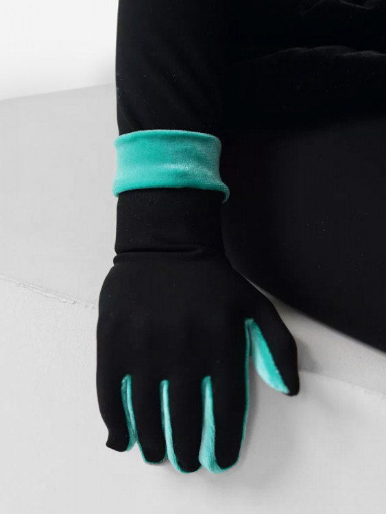 Термоперчатки для фигурного катания с бархатом IceDress