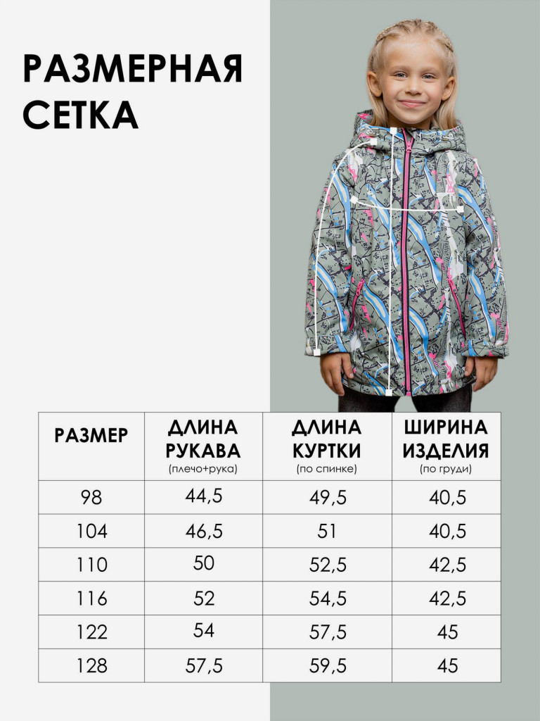 Куртка-парка для девочки batik Джесси мультиколор