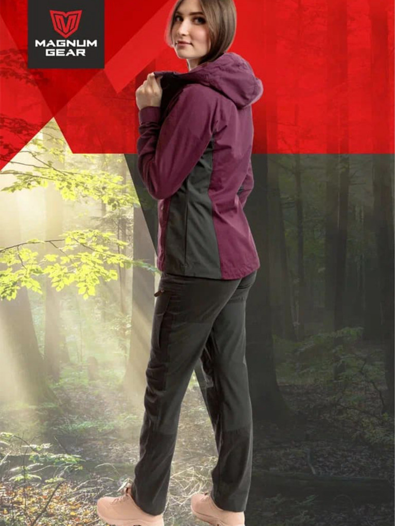 Костюм для рыбалки женский MAGNUM GEAR MONTANA вишня/графит