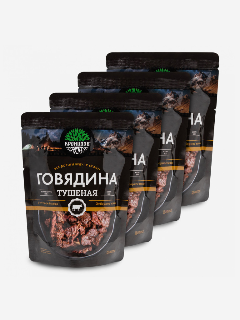 Готовое блюдо Говядина тушеная (тушенка) ВС (Кронидов) 4шт*250гр, 1кг