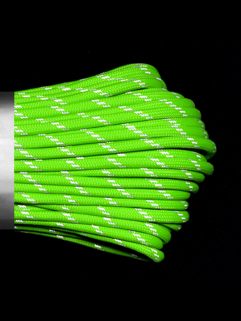 Паракорд 550 CORD nylon 10м RUS световозвращающий (lime)