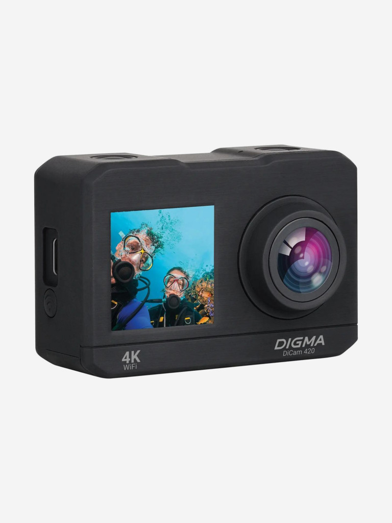 Экшн-камера DIGMA DiCam 420 4K, WiFi, черный,dc420