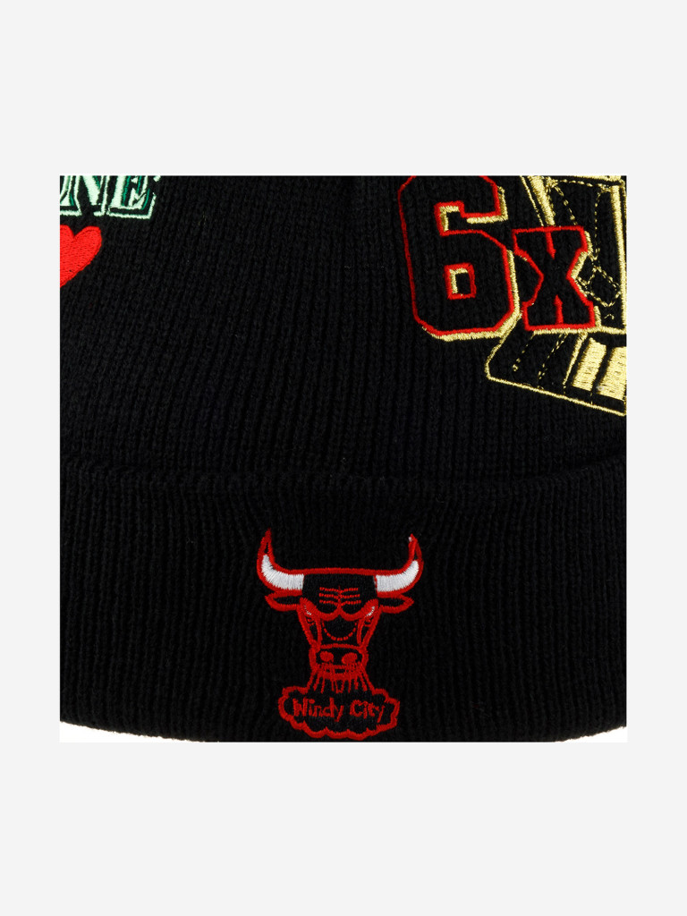 Шапка с отворотом MITCHELL NESS KTCFSH21011-CBUBLCK Chicago Bulls NBA (черный)