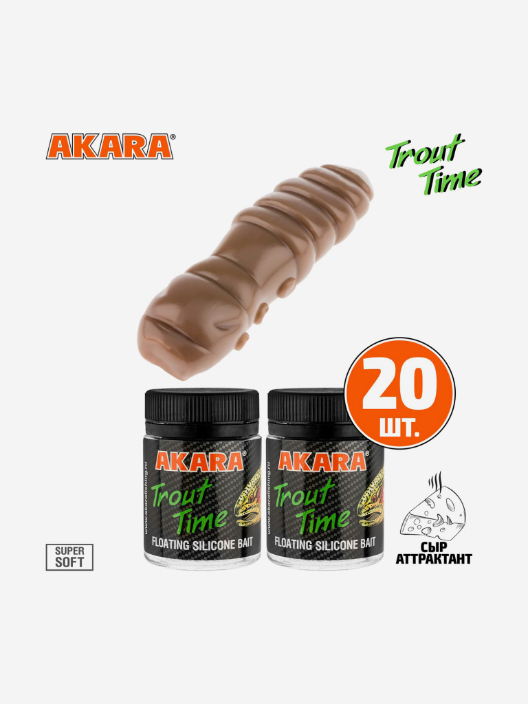 Силиконовая приманка Akara Trout Time TERMITE 1,5 Cheese 458 (20 шт.)