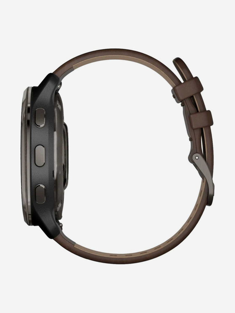 Спортивные наручные часы Garmin Venu 2 Plus Black Slate, Leather