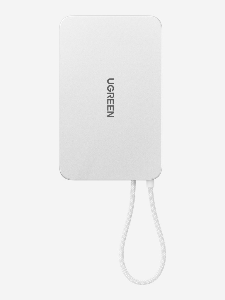 Внешний аккумулятор UGREEN PB570 (75983B) MagFlow Air Ultra-Slim 30W Magnetic 10000mAh Wireless Power Bank USB-C Cable