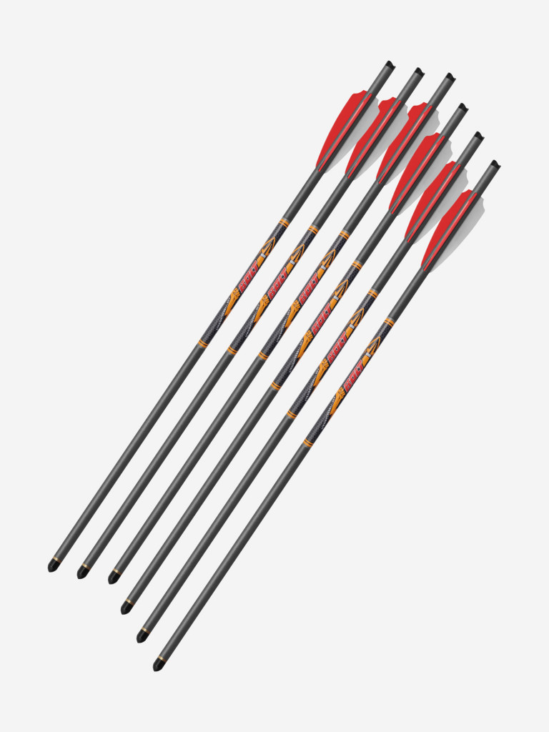 Стрела арбалетная карбоновая Centershot Bolt 22", оперение Q2i Fusion X-2 3", латунный инсерт (3шт.)