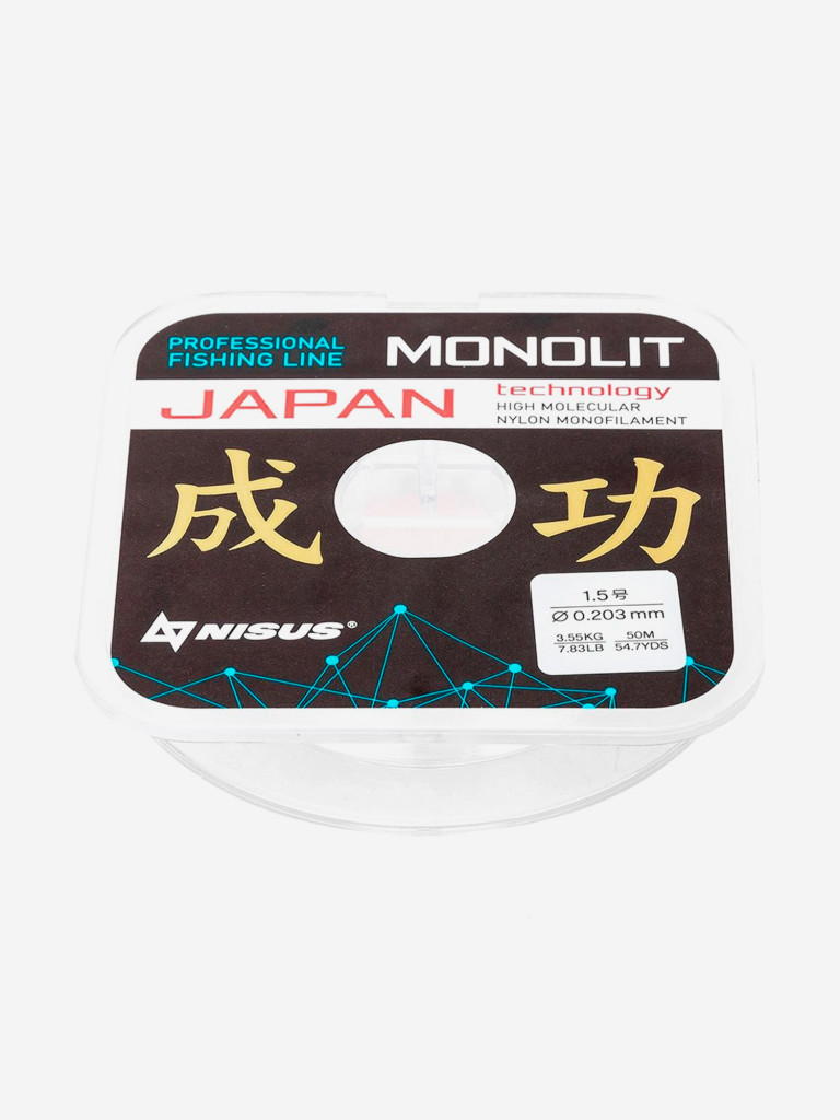Леска для рыбалки Nisus MONOLIT Nylon 0,203мм, 50м, 3,55кг, прозрачный