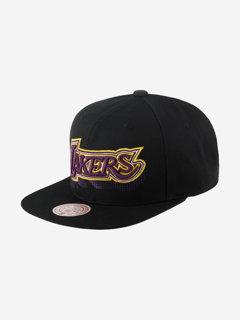 Бейсболка с прямым козырьком MITCHELL NESS HHSS5820-LALYYPPPBLCK Los Angeles Lakers NBA