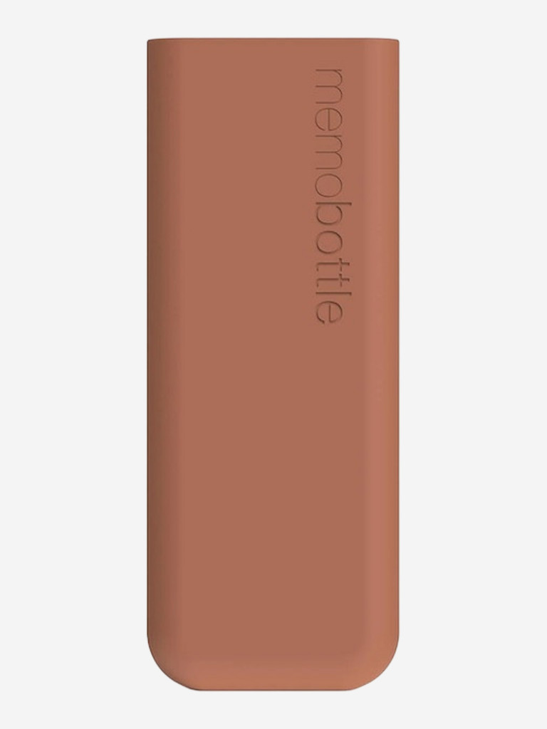 Бутылка с силиконовым чехлом Memobottle Slim, коричневый