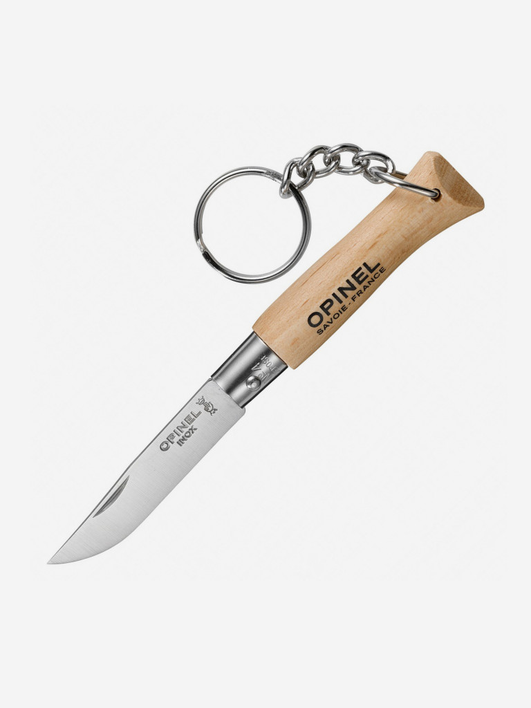 Нож-брелок Opinel №4, нержавеющая сталь, бук, 000081