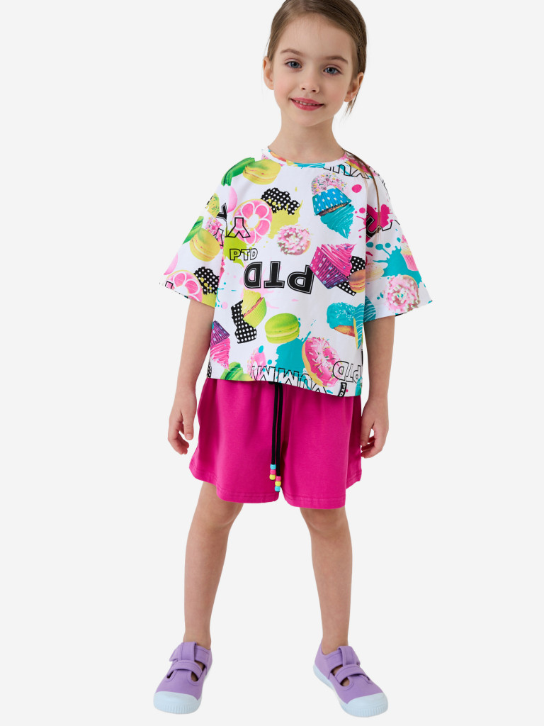 Комплект для девочек: футболка, шорты PlayToday