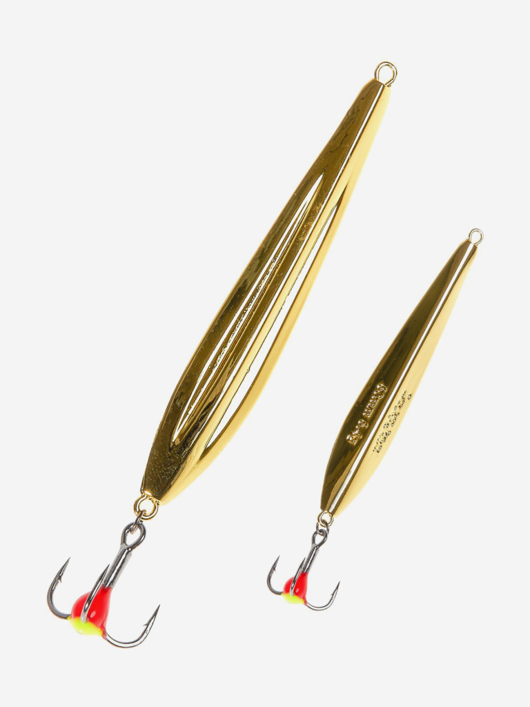 Блесна вертикальная зимняя Lucky John FIN Blade с цепочкой и тройником, длина 40 мм G, блистер