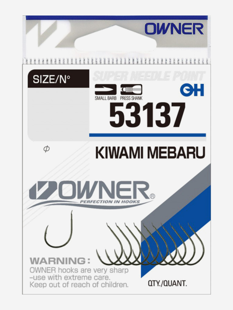 Крючок OWNER Kiwami Mebaru green №4 10шт